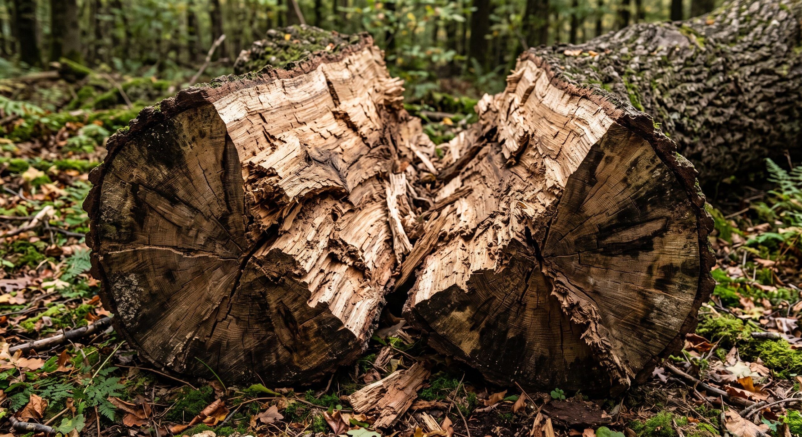 split tree trunks in vienna va